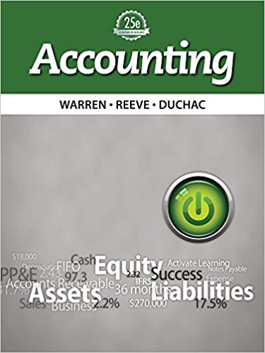 Accounting (25th Edition) – Warren; Reeve; Duchac