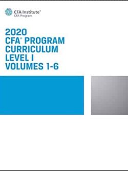 CFA Program Curriculum 2020 Level I Volumes 1-6