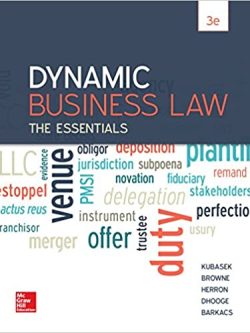 Dynamic Business Law: The Essentials (3rd Edition)