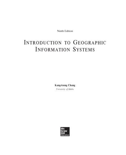 Introduction to Geographic Information Systems (9th edition)