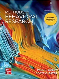 Methods in Behavioral Research (14th Edition)