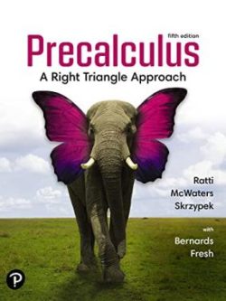 Precalculus; A Right Triangle Approach (5th Edition)