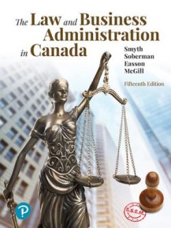 The Law and Business Administration in Canada (15th Edition)