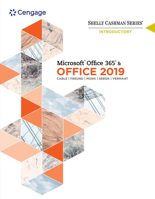 Shelly Cashman Series Microsoft Office 365 & Office 2019 Introductory (1st Edition)