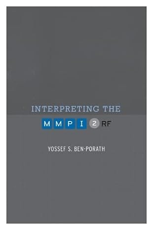Interpreting the MMPI-2-RF (1st Edition)