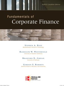 Fundamentals of Corporate Finance (8th Canadian Edition)